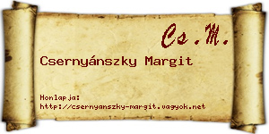 Csernyánszky Margit névjegykártya