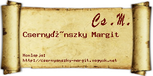 Csernyánszky Margit névjegykártya