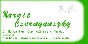 margit csernyanszky business card